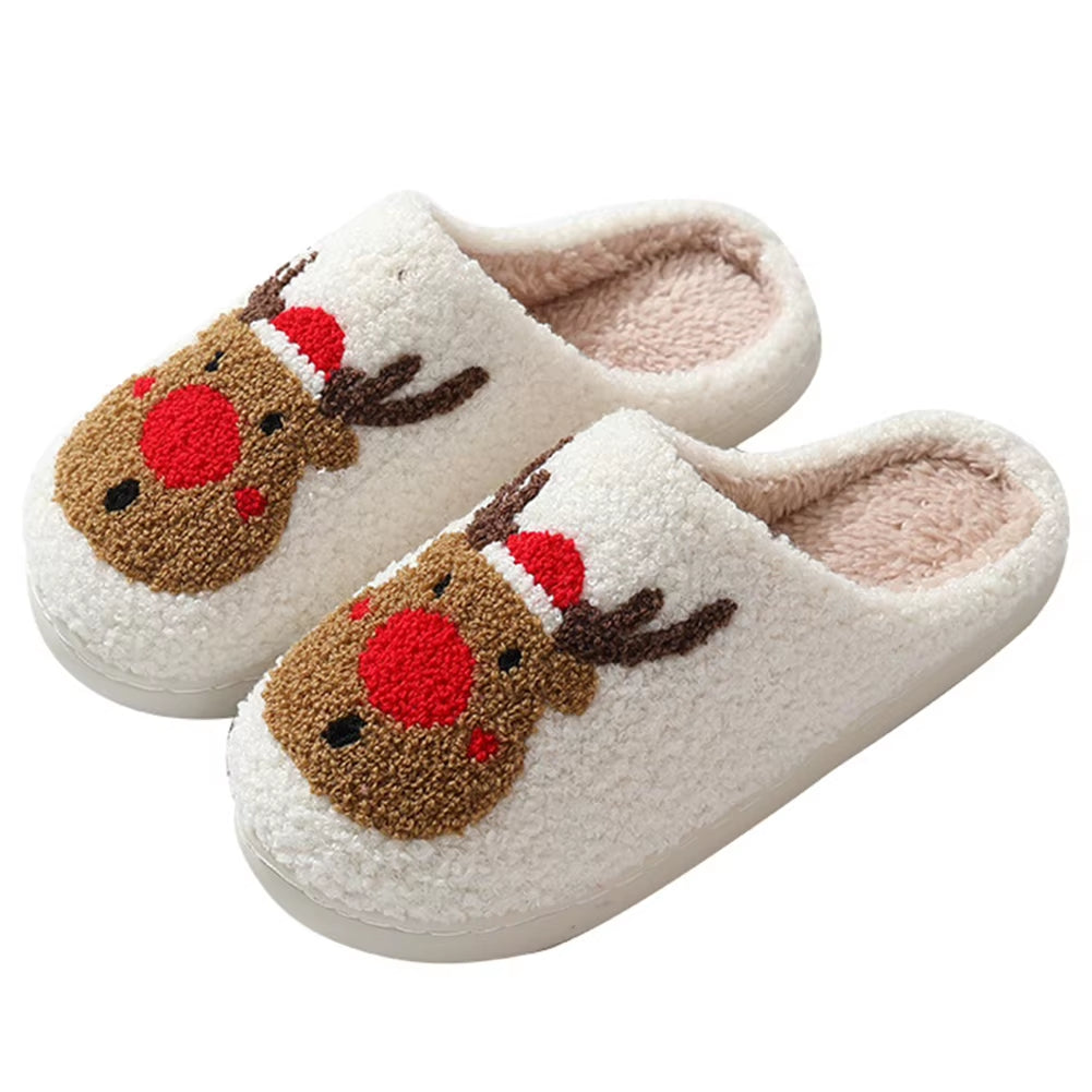 Christmas Deer Slippers Slip-On Comfy House anti product photo from The Deer Store