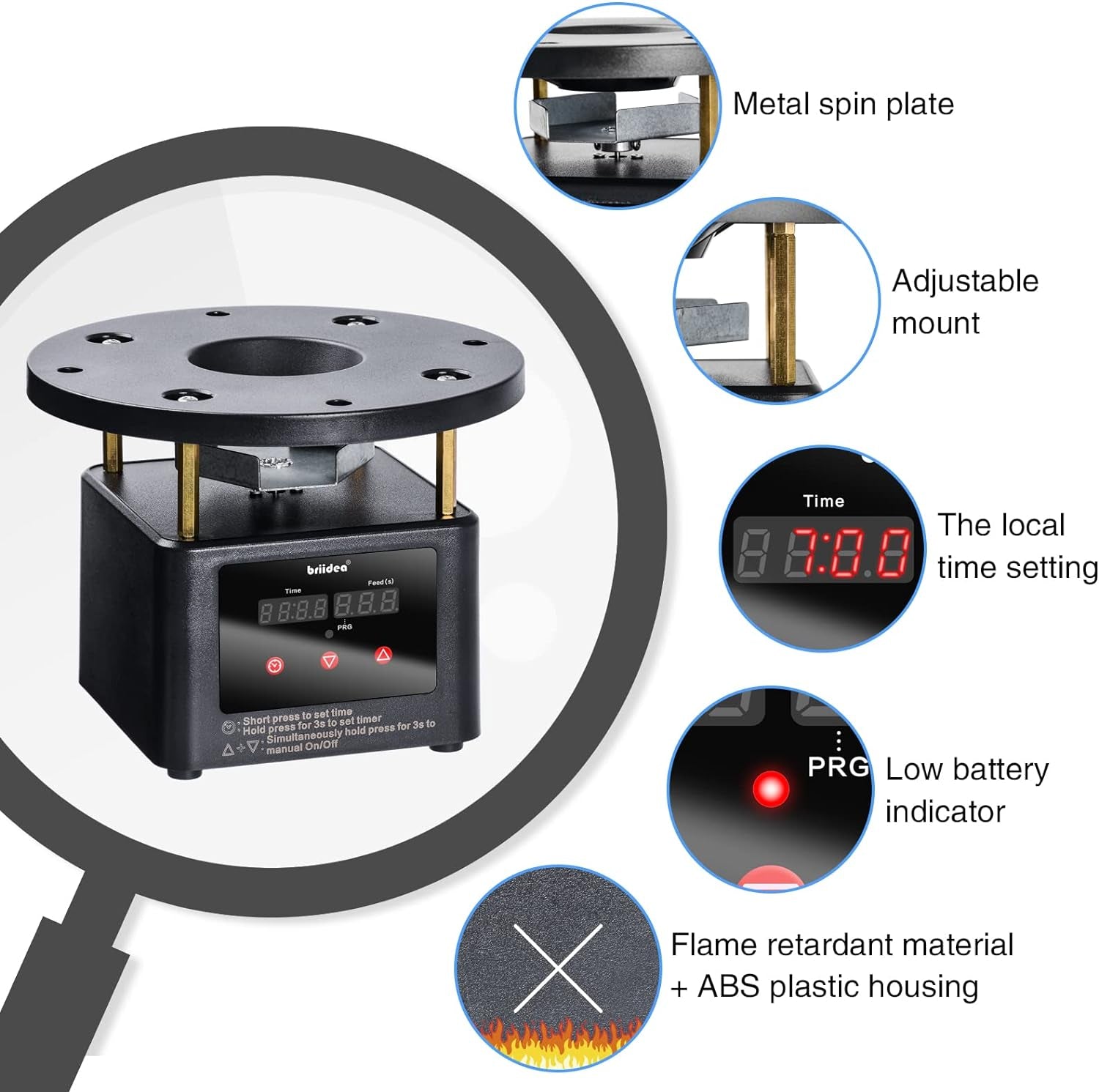 Briidea Deer Feeder Timer, All-In-One Deer Feeder Motor and Timer Kit with Progr