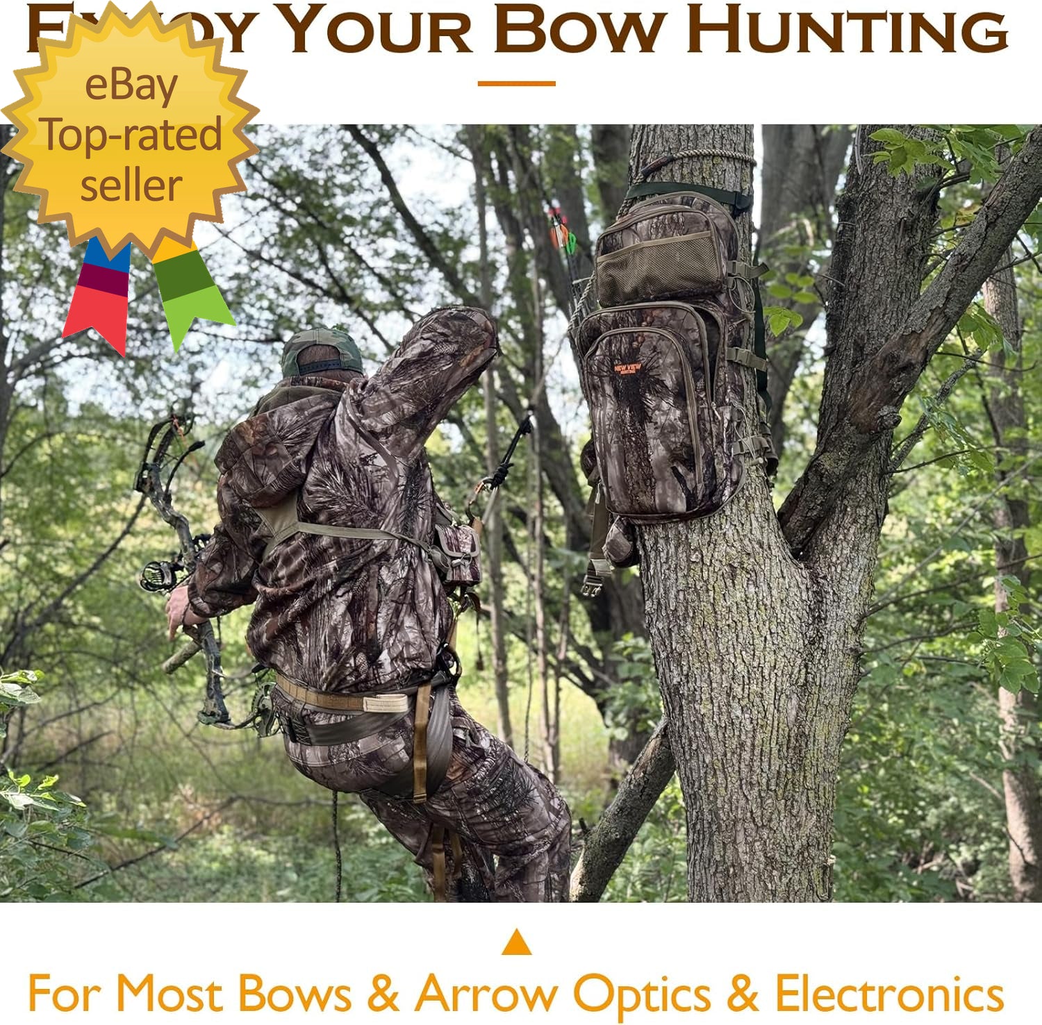 Camo Bow Hunting Backpack for Men and Women Saddle Hunting Back Pack