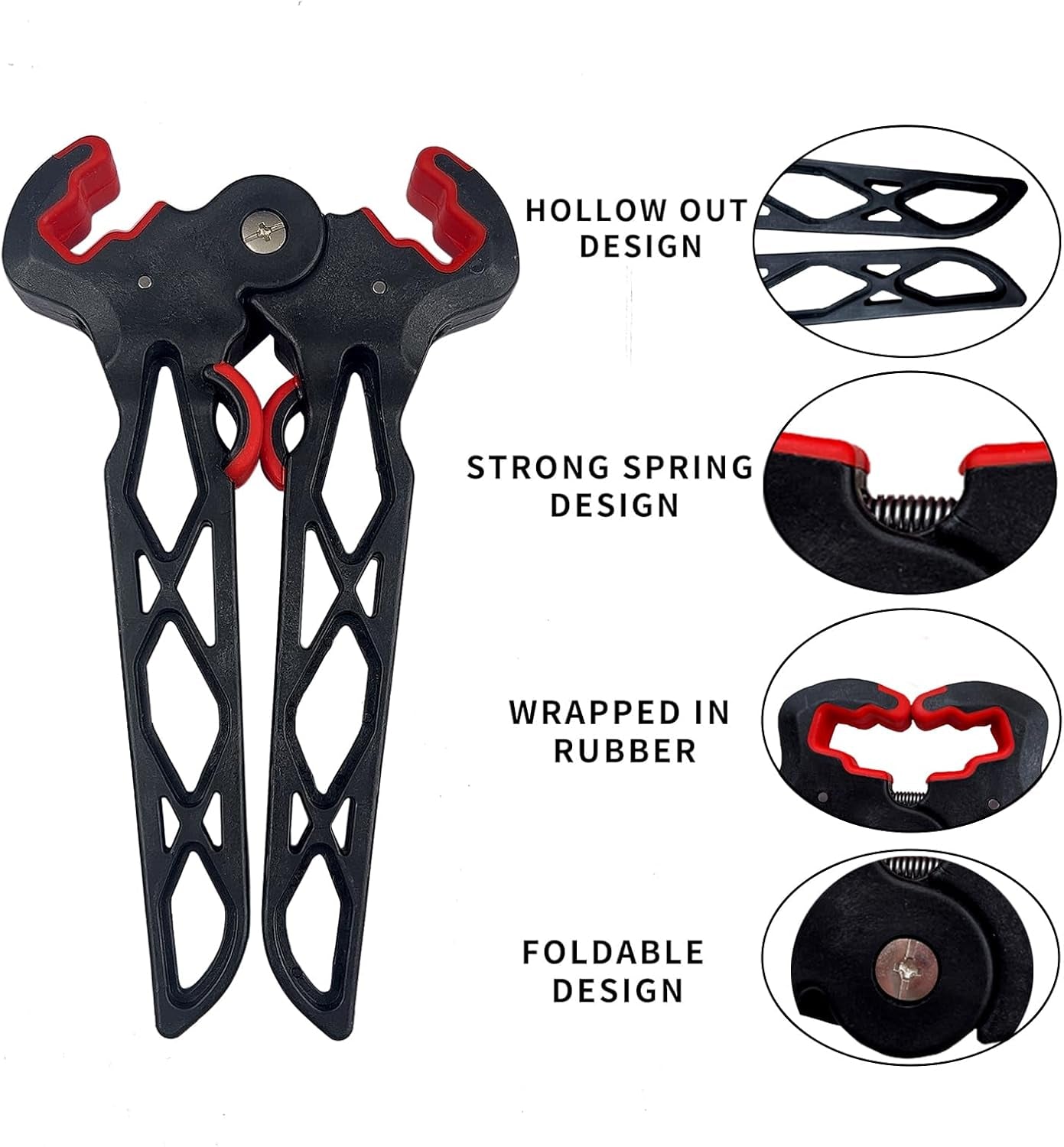 Folding Archery Bow Stand Compound Bow Kickstand Clamp Holder for Hunting