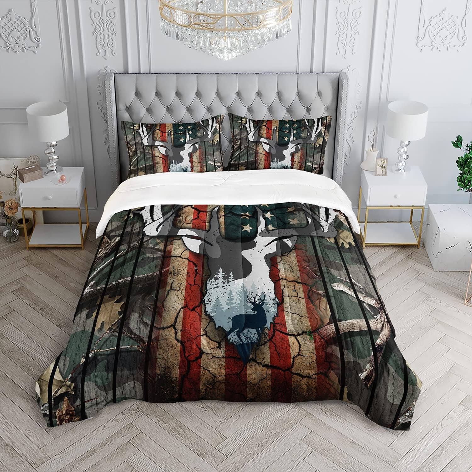 Deer Hunting Camo Comforter,Hunt