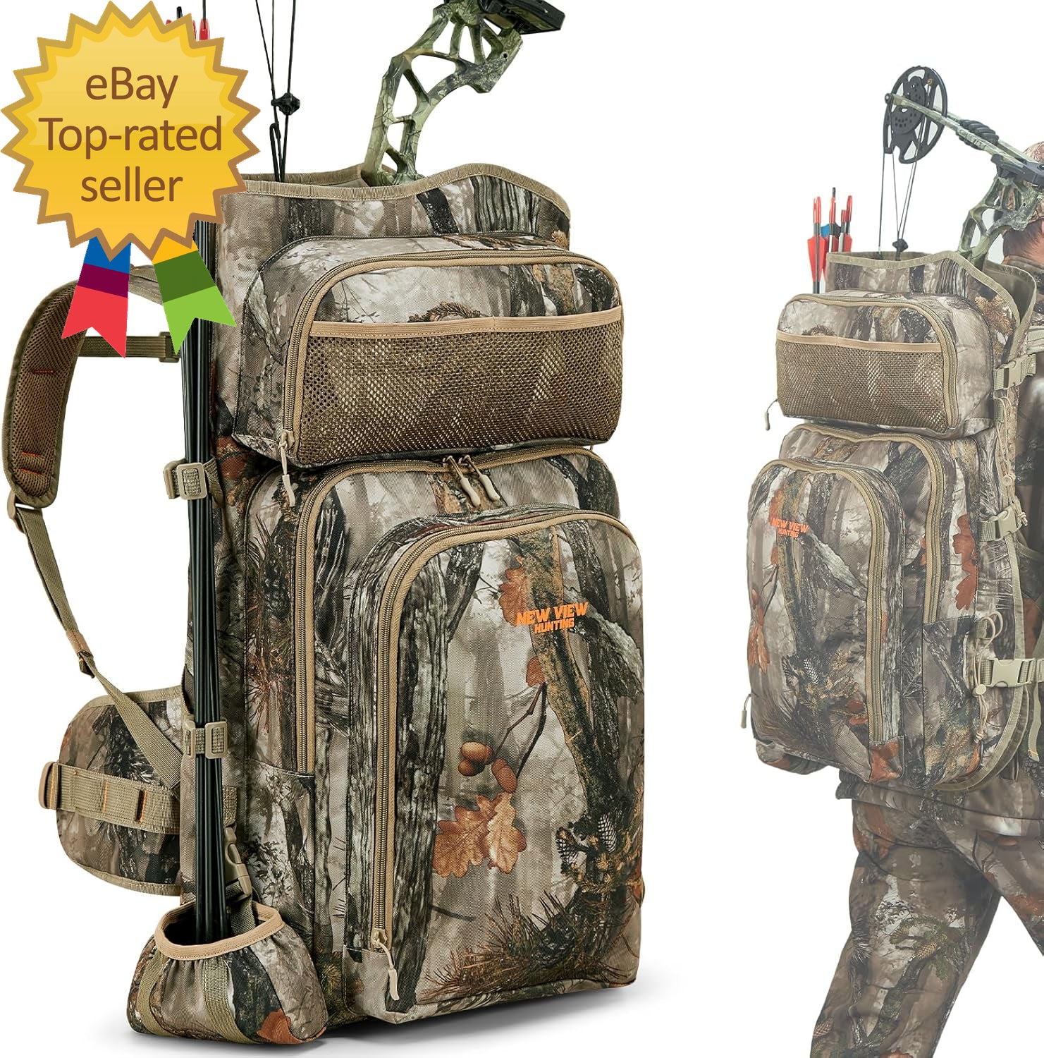 Camo Bow Hunting Backpack for Men and Women Saddle Hunting Back Pack
