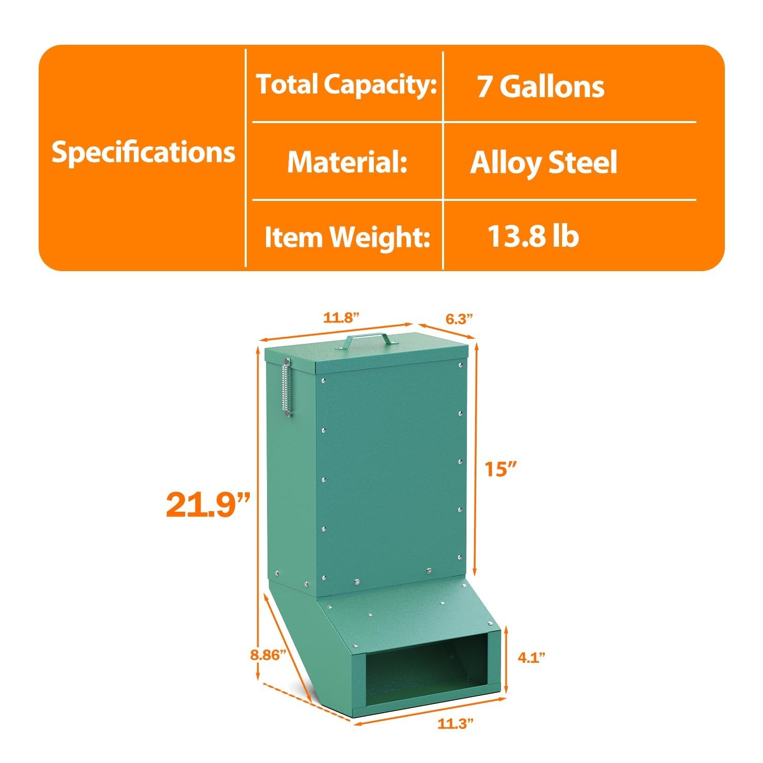 Heavy Duty Deer Feeder Box, Tree Protein Feeder, Gravity Deer Feeder Automati...