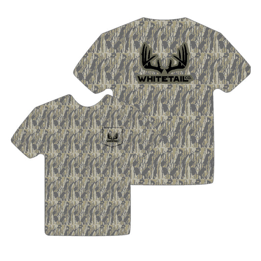 Coming Soon !!! Whitetail Co. Old Tree Bark Camo Faded Pocket Tee