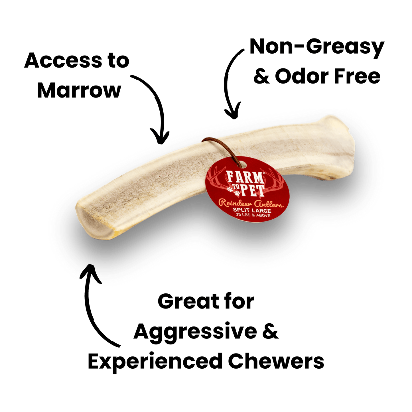 Split Reindeer Antlers for Dogs