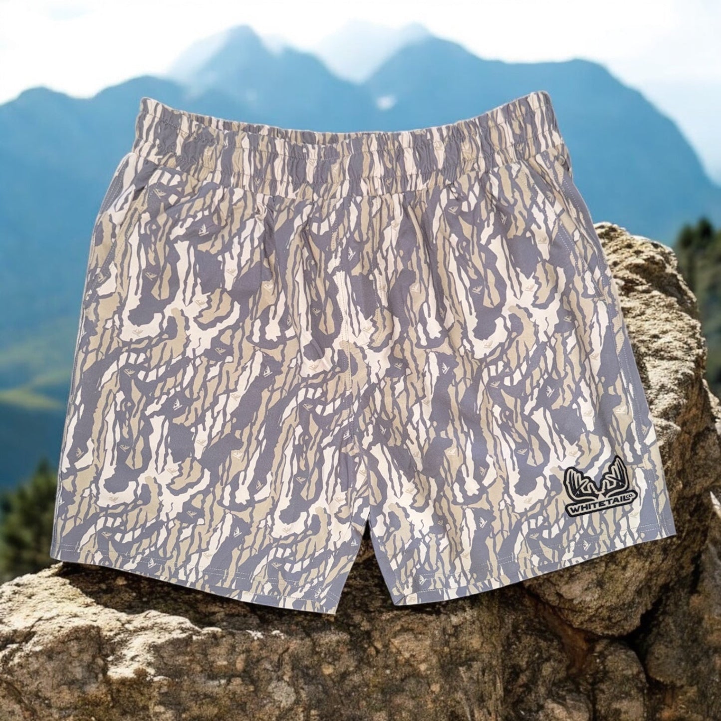 Coming Soon !!! Whitetail Co. Hunt Camp Shorts Faded Old Tree Bark