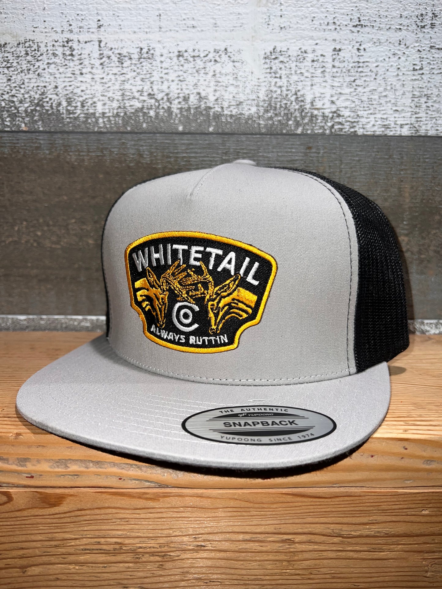 Whitetail Co.  Always Ruttin Yupoong Grey Hat