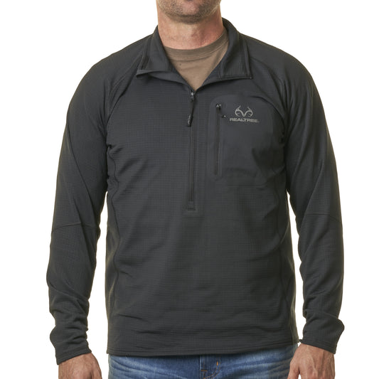 Men'S 1/4 Zip Hunting Pullover- Black, Size M