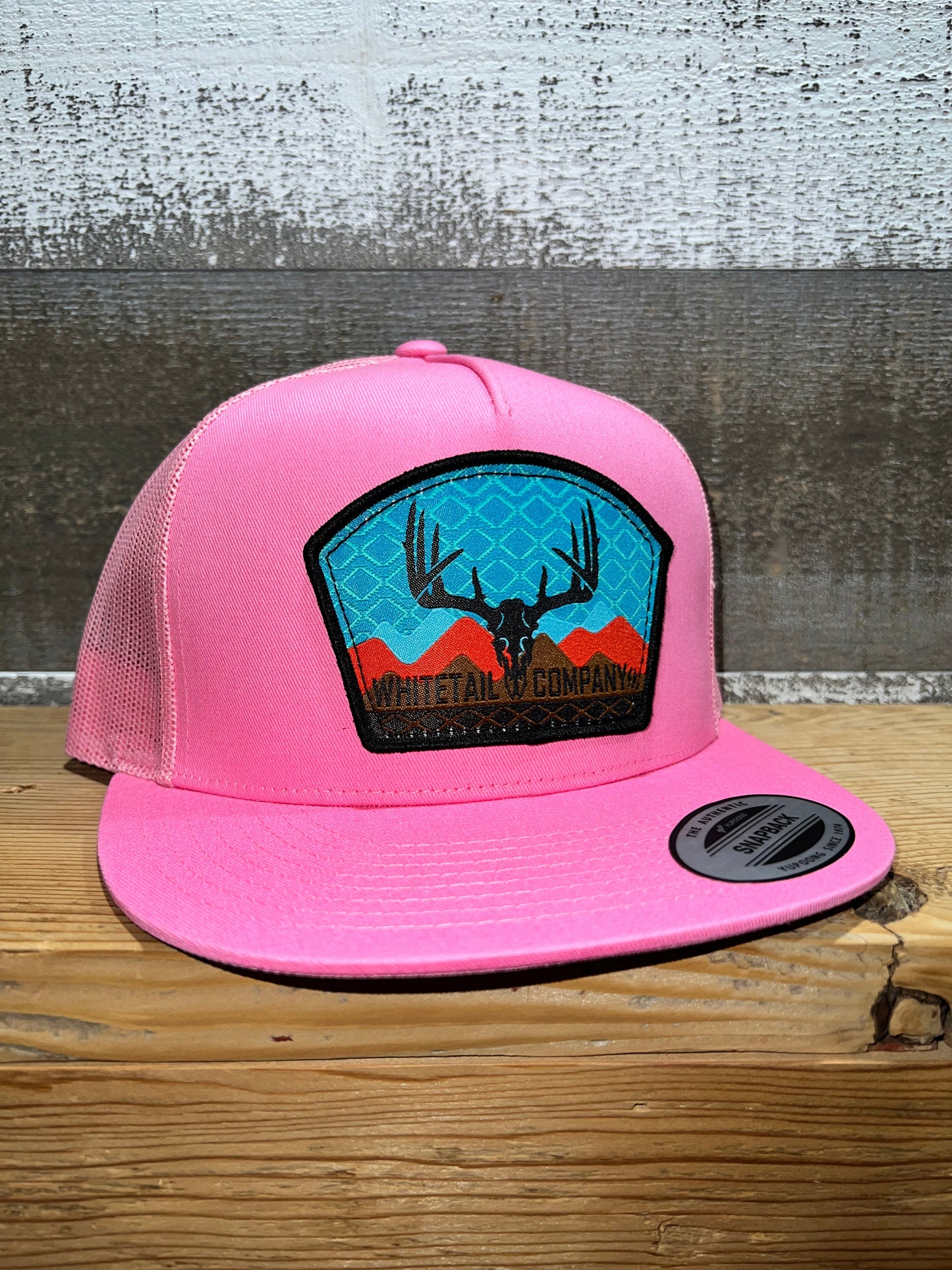 angled view of best pink hat