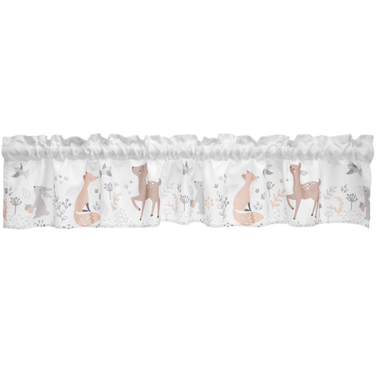 Deer Park Gray Window Valance - Deer/Fox