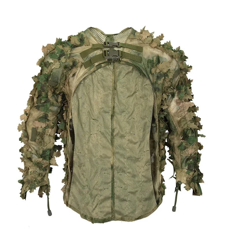 Tactics Leaf Camouflage Cloak Hunting Clothes Mesh Aldult Camuflaje Airsoft CS Shooting Suit Outdoor Hunting Equipment