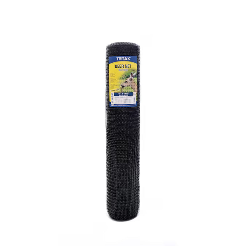 100-Ft X 7-Ft Black Plastic Extruded Mesh Rolled Fencing 3/4-In X 1-In - Mesh Size