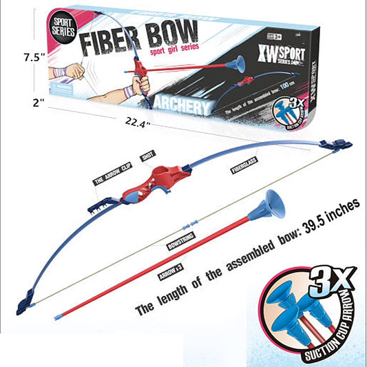 Kids Bow and Arrow Ahery with 3 Suction Cup Arrows Target Practice Outdoor Hunting Game