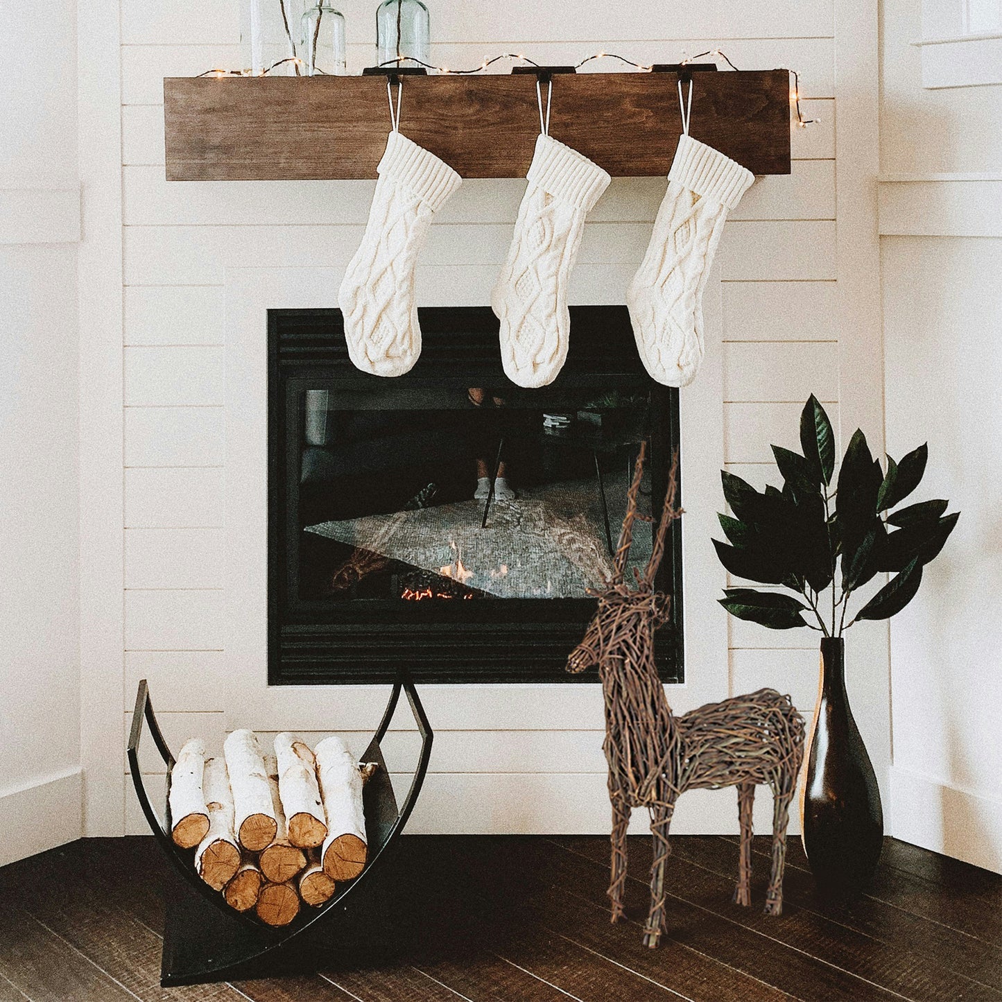 Garden Elements Outdoor Christmas Decoration, Grapevine Standing Deer, Brown