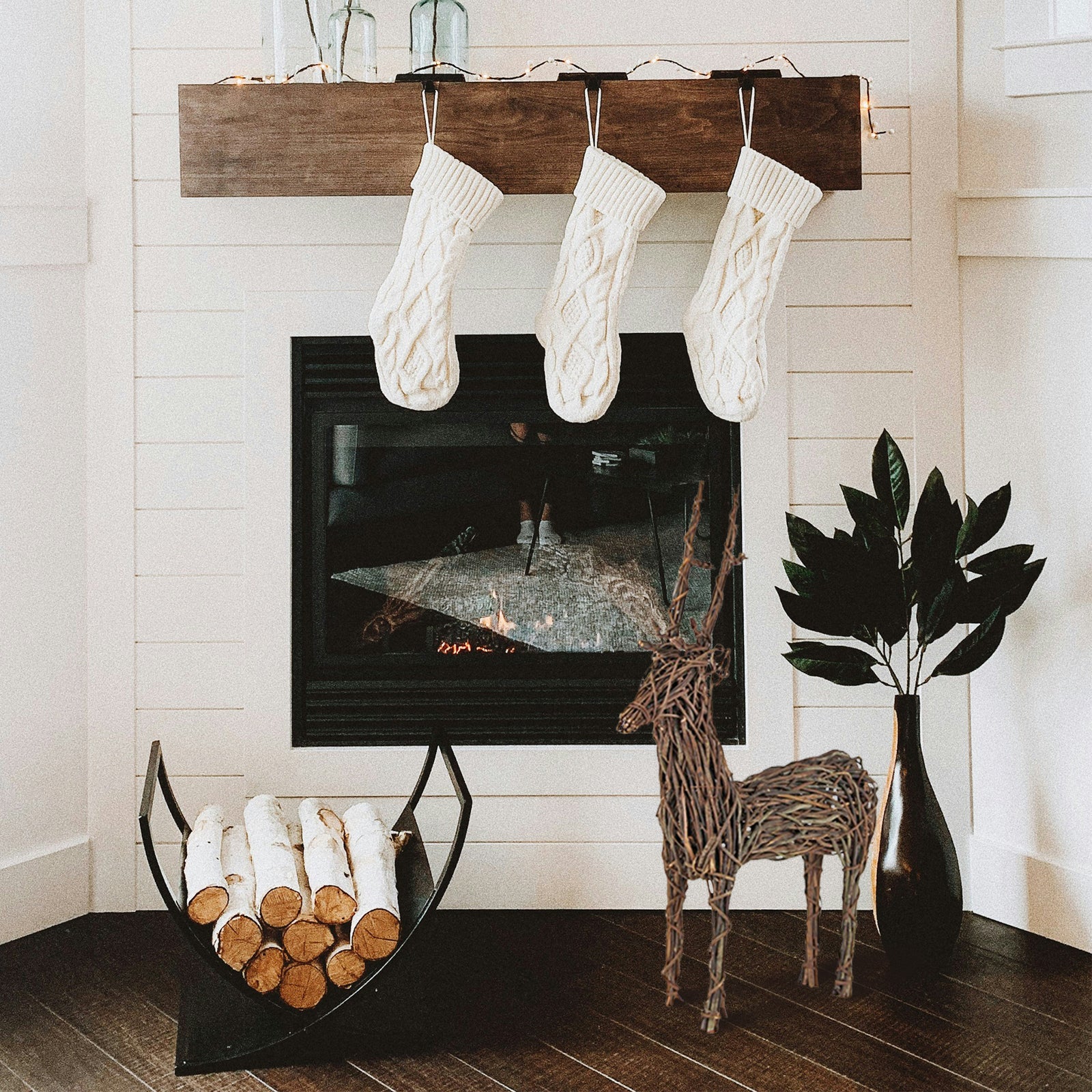 Garden Elements Outdoor Christmas Decoration, Grapevine Standing Deer, Brown