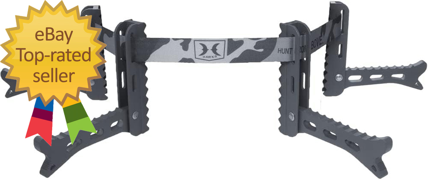 Hunting Climbing Tree Stand Bowhunting Folding Portable Helium 4 Steps with Stra