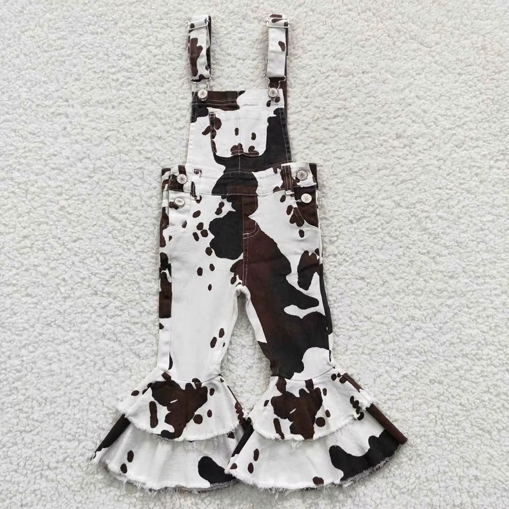 Wholesale Baby Boy Girl Denim Overalls Pocket Bottom Kids Camo Clothing Children Toddler Flared Ripped Pants One Piece Jeans