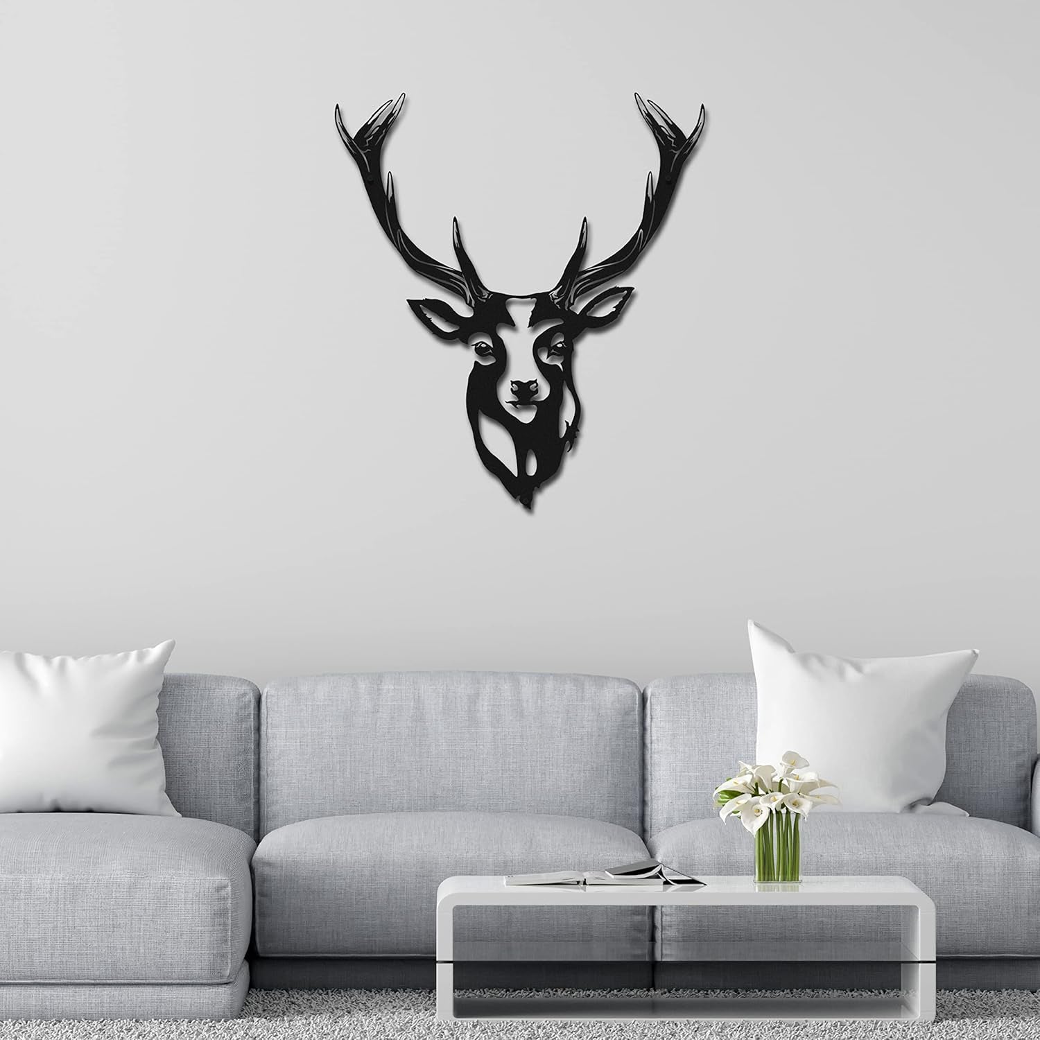 Deer Head Decor - Deer Head Metal Wall Art - Elegant Design Christmas Gift - Deer Head Gifts - Deer Head Metal Wall Decor