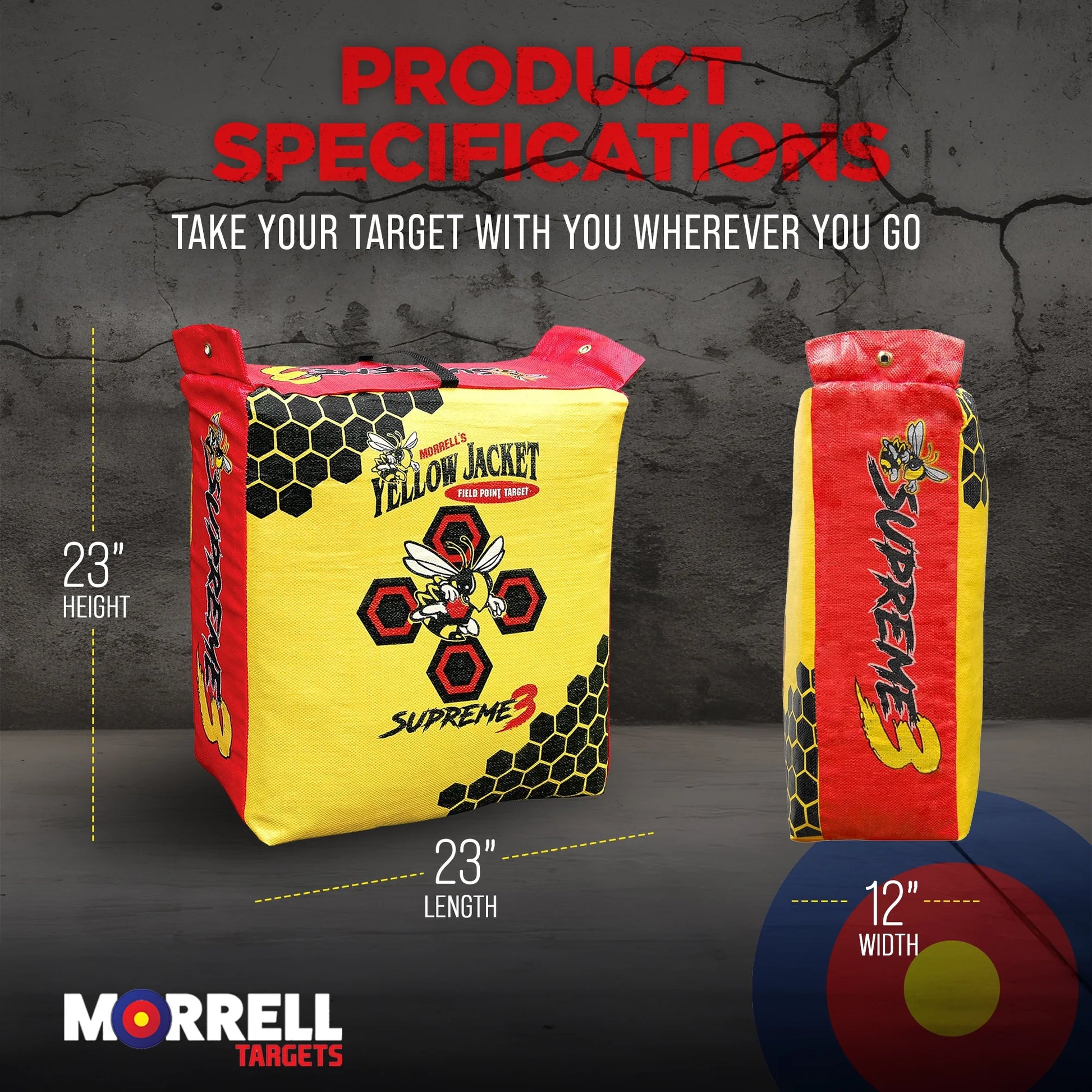 Morrell Yellow Jacket Supreme 3 28 Pound Field Point Archery Bag Target