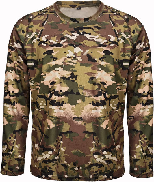 Men Camo T-Shirt,Lightweight Performance Tee