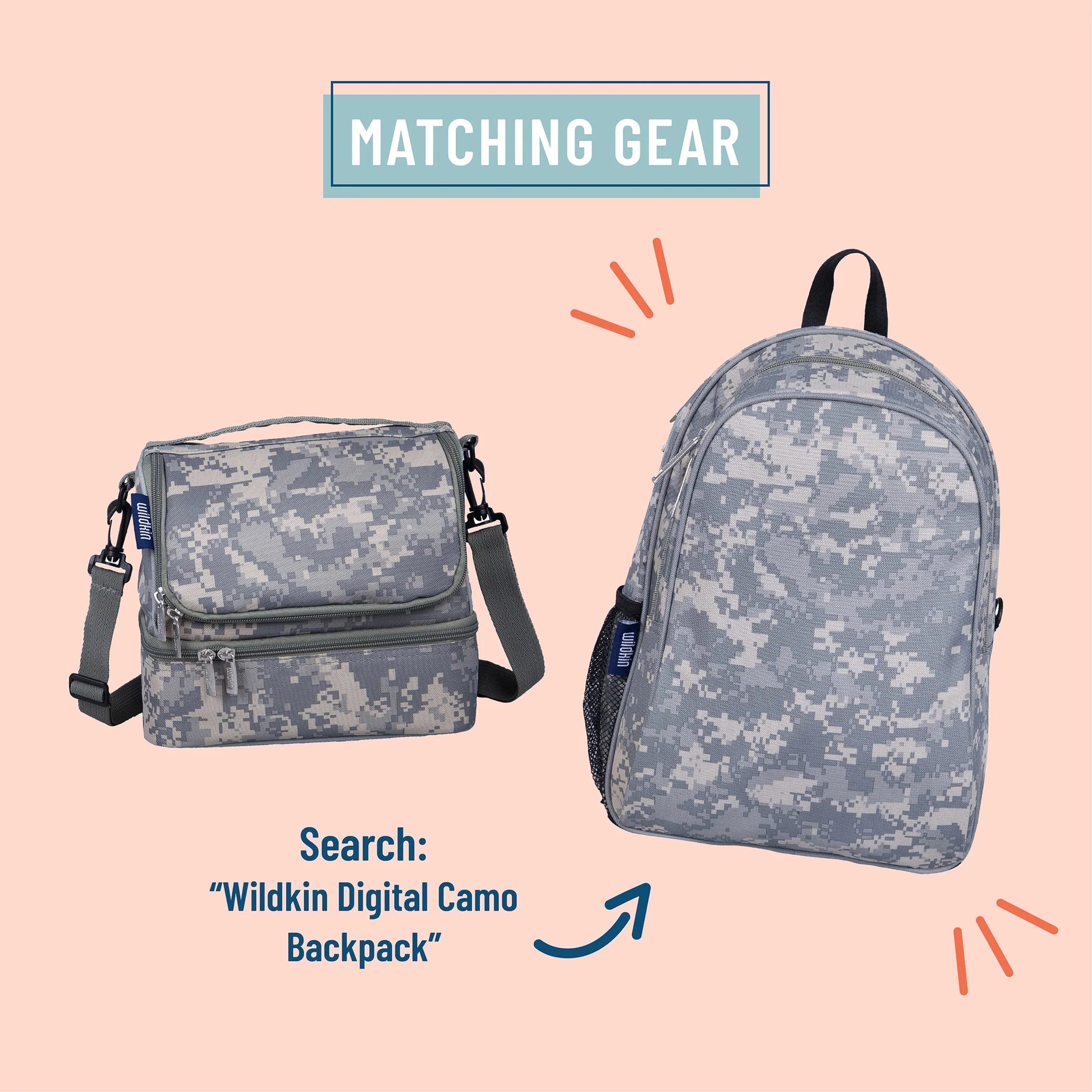 Kids Soft Sided Cooler Lunch Bag (Digital Camo Green)