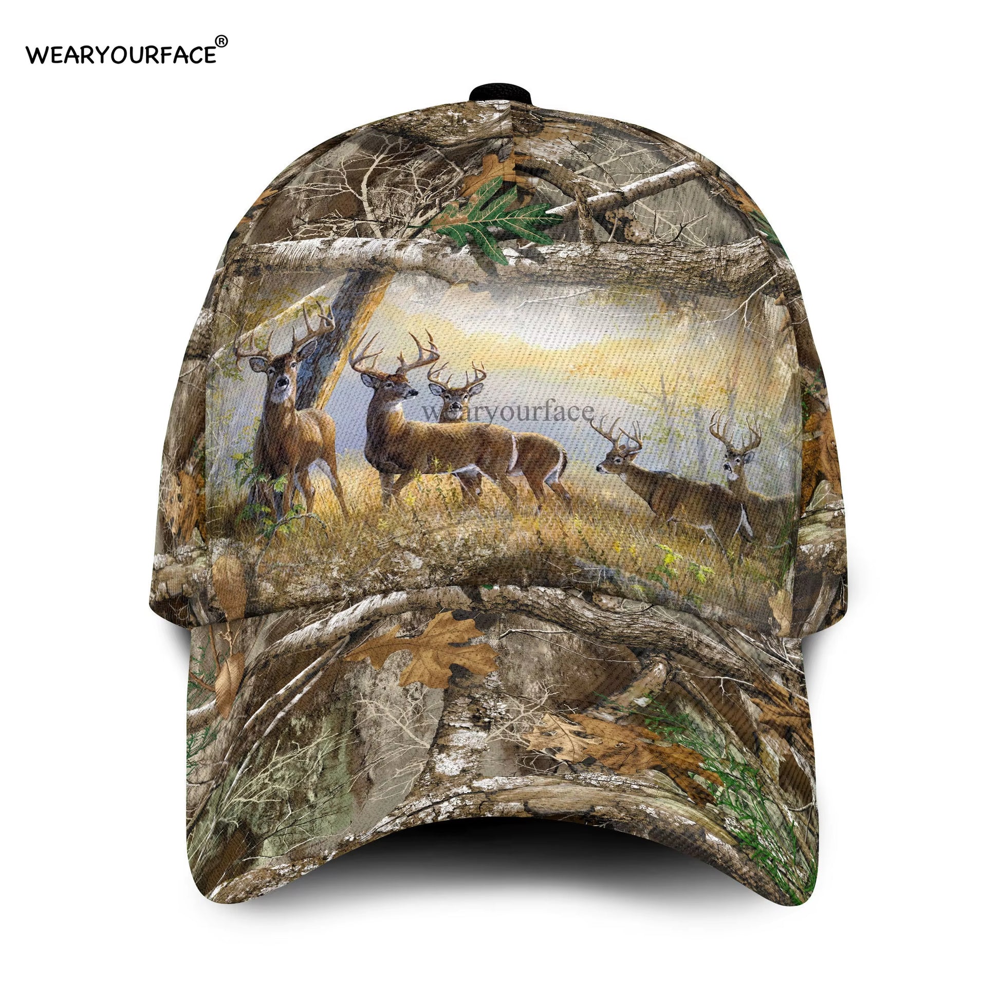 Baseball Cap Love Deer Hunting Wildlife Printed Snapback Men Women Adult Breathable Summer Headwear Outdoor Sun Visor Hats