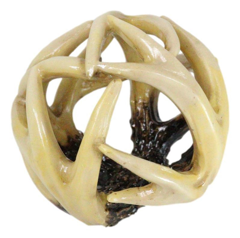 Set of Four Entwined Antlers Orb Potpourri Decorative Ball Home Accent Sphere