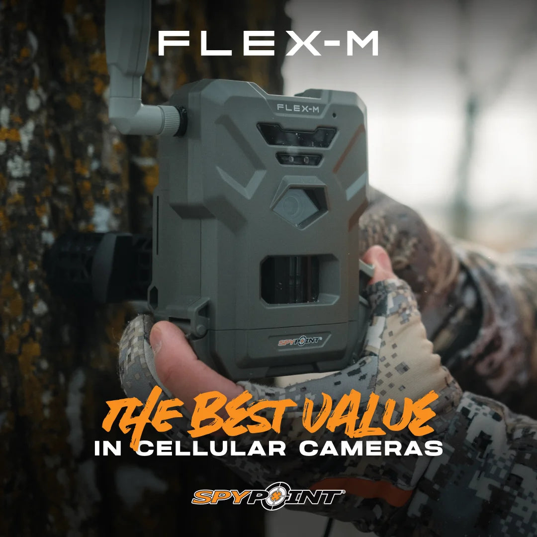Flex-M Twin Pack Cellular Trail Cameras - Best Hunting Accessories, No Wifi Needed, GPS, Night Vision, Dual-Sim LTE, IP65 Water-Resistant Game Camera, 28MP Photos, 720P Videos + Sound