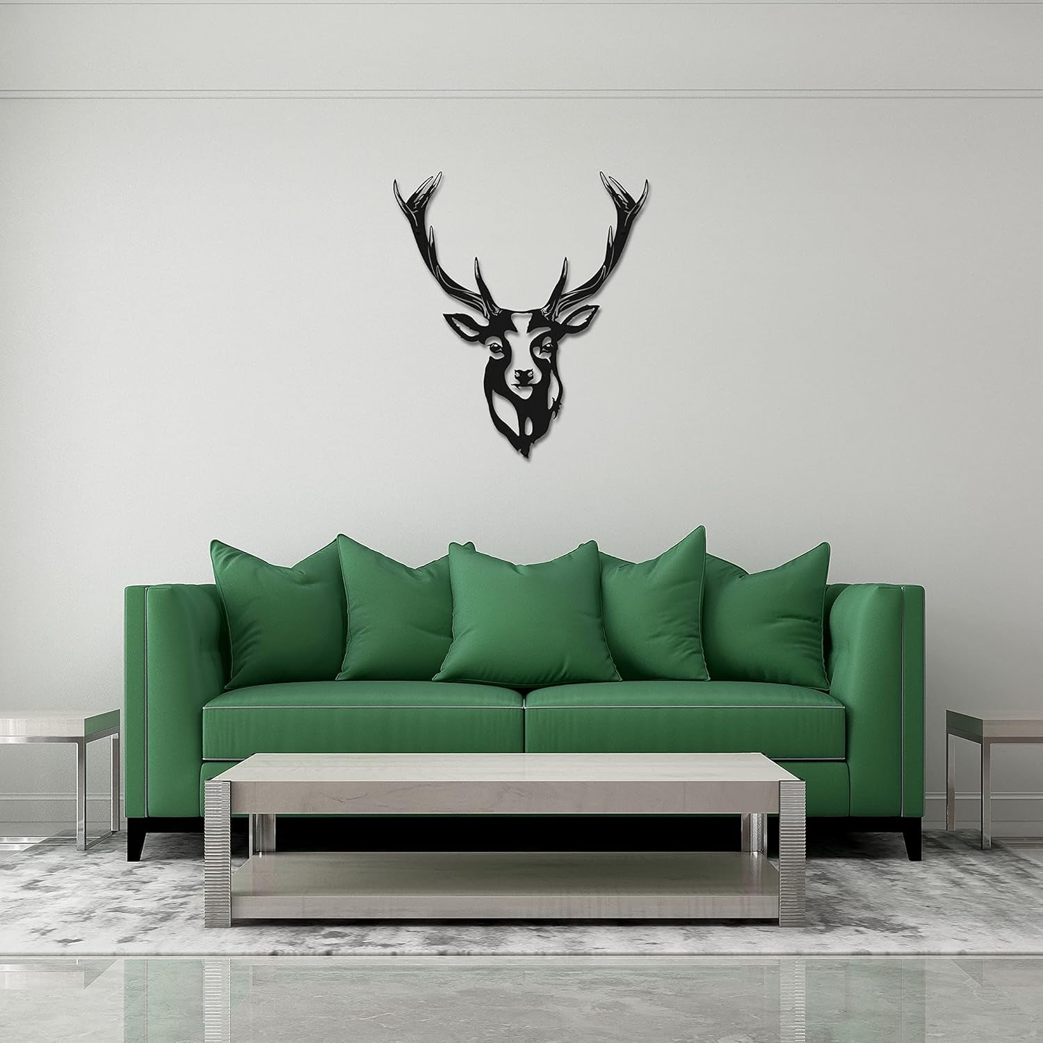 Deer Head Decor - Deer Head Metal Wall Art - Elegant Design Christmas Gift - Deer Head Gifts - Deer Head Metal Wall Decor