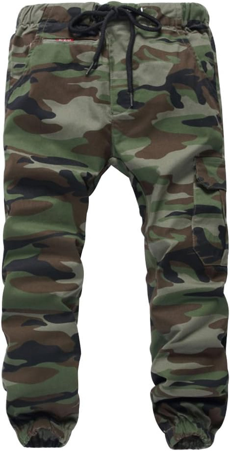 Boys Camo Pants Kids Pull on Drawstring Youth Camouflage Cargo Joggers