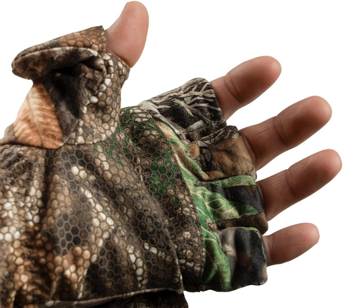Fleece Winter Camo Pop Top Camo Hunting Gloves