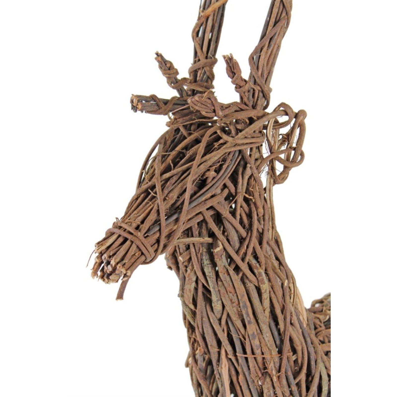 Garden Elements Outdoor Christmas Decoration, Grapevine Standing Deer, Brown