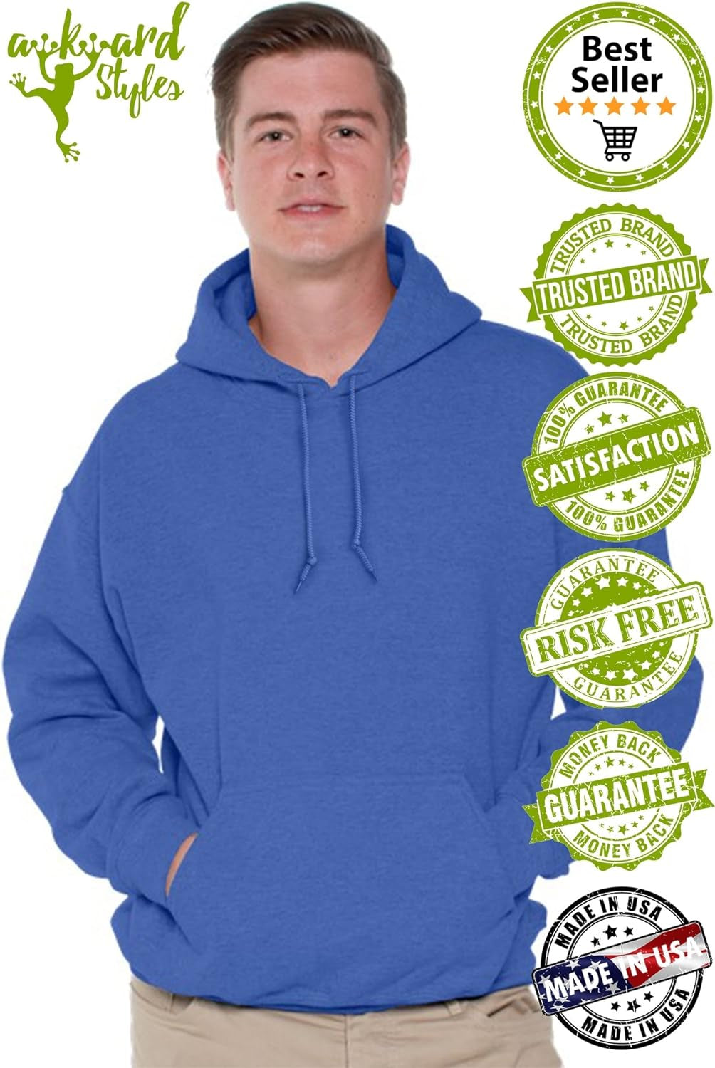 Hunting Deer USA Hoodie I'M American USA Men Women Hooded Sweatshirt