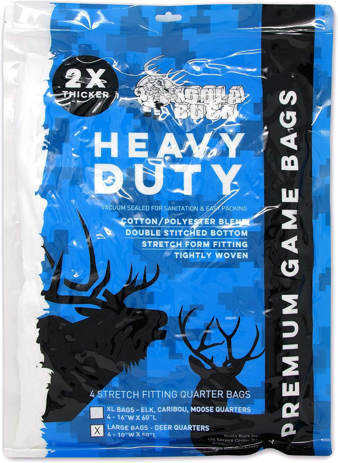 Heavy Duty Game Bags Hunting | Reusable, Breathable Meat Bags | Available in Packs of 1 or 4 for Deer or Elk Quarter Bags | Reusable | Vacuum Sealed to save Space | Deer, Elk, & Moose
