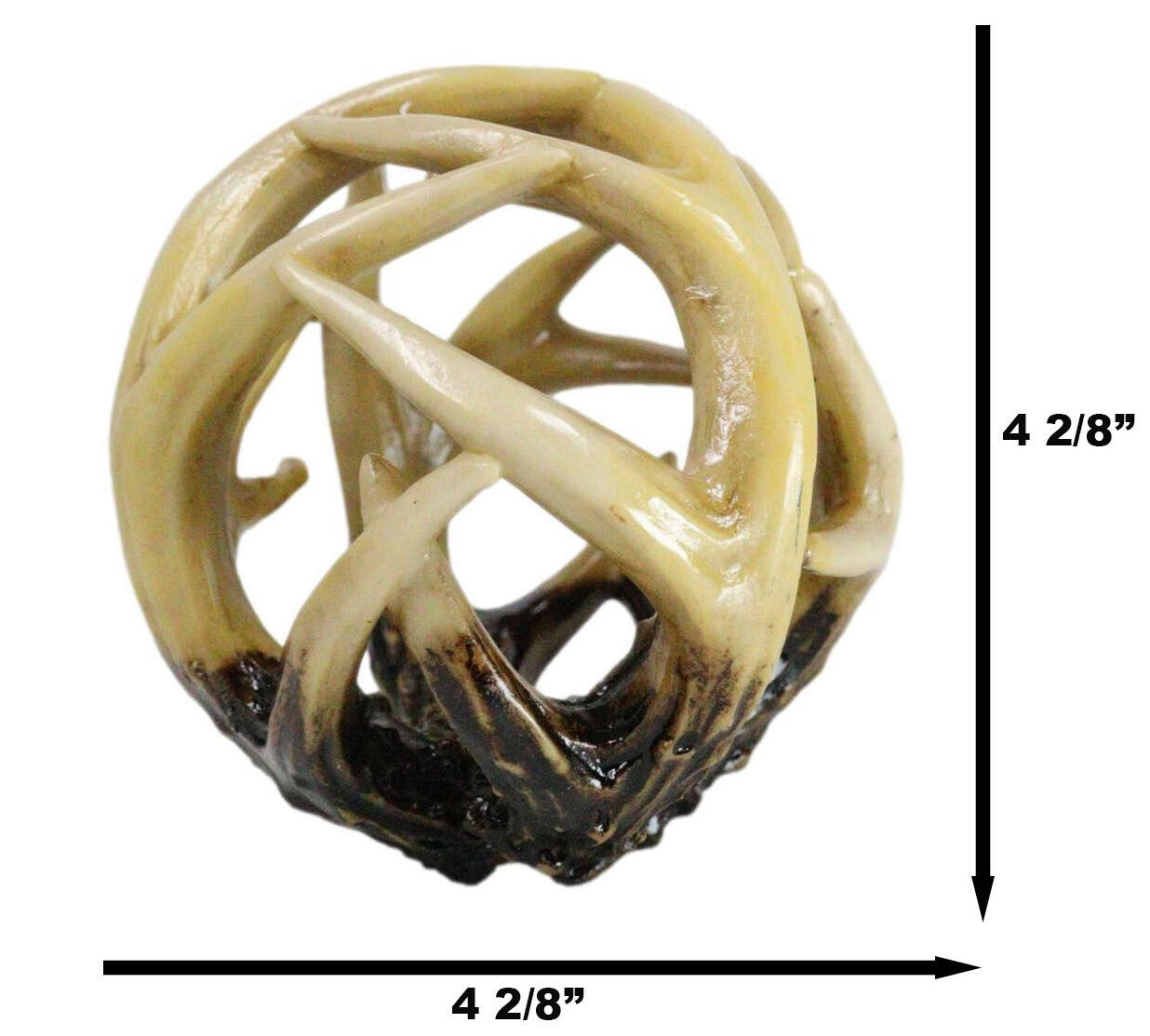 Set of Four Entwined Antlers Orb Potpourri Decorative Ball Home Accent Sphere