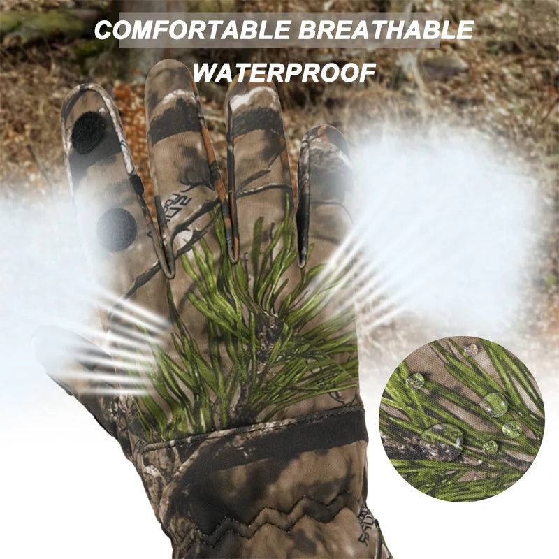 Hunting Gloves Finger/Fingerless Gloves Winter Camo Winterize Gloves for Outdoor Shooting Archery Fishing Hunting Accessories