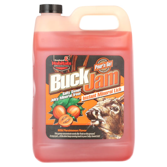Buck Jam Instant Mineral Lick Unisex Deer Hunting Attractant, Wild Persimmon, 1 Gallon