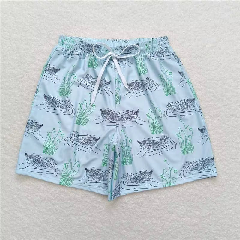 Wholesale Boutique Adult Men Camo Swimming Trunks Beachwear Man Ducks Deer Hunting Shorts Summer Swimwear Pocket Clothing