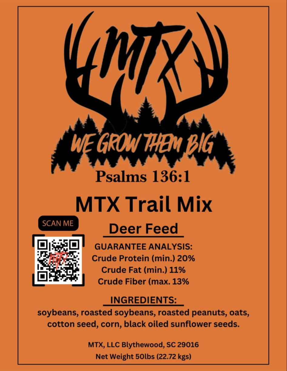 MTX Trail Mix Guaranteed Analysis 
